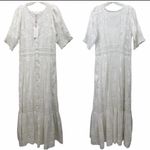 Love Shack Fancy NWT Minka Heritage Maxi Dress in True White Size 12 Photo 4