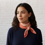 Bill Blass Authentic Vintage Silk Square Scarf Pink Ivory Geometric Designer Photo 1