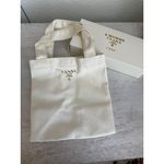 Prada NIB  L'Homme White Canvas Tote Photo 1
