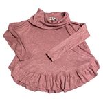 Maeve by Anthropologie Addie Ruffle Hacci Pullover Sweater Mauve Size Small Pink Photo 1