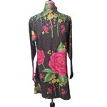 Womens Crinkle Chinese Oriental Tunic Top Dress Size‎ M Mandarin Collar floral Pink Size M Photo 1