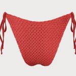 BERLOOK Red Crochet Tie Bikini Bottom ONLY 41 Size XL Photo 6