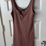ZARA Women’s Button Snap Bodycon Ribbed Tank Mini Dress Size Small Photo 2