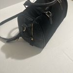 Street Level  Suede Crocodile embossed black leather crossbody bag Photo 3
