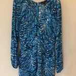 Forever 21 Blue and White Patterned long sleeve romper Photo 10