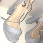 Wild Diva Baby Blue Suede Heels Photo 5