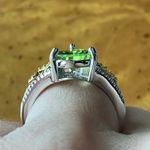 Natural Peridot Sterling Silver Ring Size 7 Green Photo 1