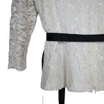 Alex Evenings Women's M White Lace Evening Blouse Photo 5