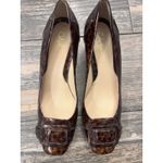 Cole Haan  Womens Leopard Patent‎ Leather Square Toe Heel - Size 8B Flaws Photo 1