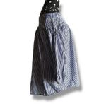 Revamped  Blue and White‎ Relaxed Smocked Off Shoulder Blouse Large Photo 3