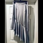 Painted Threads  Asymmetrical satin midi skirt Photo 3