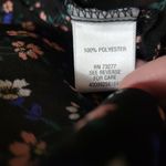 Candie's  black ditsy floral sheer blouse size small Photo 6