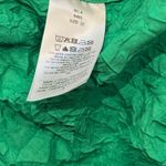 Ganni NWOT CRINKLED satin slip midi dress bright Green Sz 32 XS Photo 4