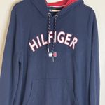 Tommy Hilfiger  Hoodie Dress Womens Large Navy Blue Spell Out Sweatshirt pullover Photo 3