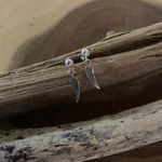 Wing Sterling Silver Drop Earrings Silver Photo 1