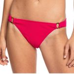 Roxy  Bikini Bottoms Size Large Casual Mood Full Swim NWT Magenta Tortoise Rings Photo 0