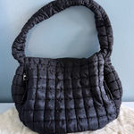 Quilted Puffer Black Shoulder Hobo Bag Photo 0