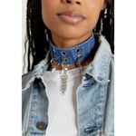 Urban Outfitters UO  Denim Charm Choker Necklace NWT Photo 2
