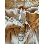 Free People  Linen Cotton Cargo Button-Fly Pants Relaxed Slouchy Photo 5