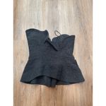 Mara Hoffman Black Textured Strapless Peplum Corset Top Size 4 Photo 1