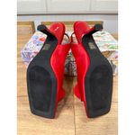 Jeffrey Campbell  Duffy Slingback Red Satin Heel Size 10 NIB Plume Design Elegant Photo 10