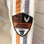 Harley Davidson  Stripe Sleeve Button Up Shirt Shacket Women’s Size Large Photo 4