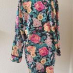 VTG Kathryn Floral Button Down Satin(?) PJ Nightshirt Long Sleeve Top Wo… Size M Photo 1