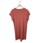 Old Navy  Rib-Knit Button-Front Shift Dress Copper Moon Burnt Orange Size XL Tall Photo 2