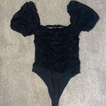 Majorelle Revolve  Julius Black Floral Ruched Bodysuit Size S Photo 5