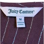 Juicy Couture Top Burgundy Metallic Striped Tie Bell Sleeve Women Size Medium Photo 6