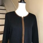 Ralph Lauren Black Long Sleeve Full Zip Flat Knit Pocketed Sweater Sz Large Photo 8