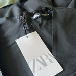 ZARA NWT  WOMEN'S LONG V-NECK JUMPSUIT SLEEVELESS BLACK Pinstripe Photo 7