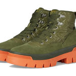 Keds  Quilted Green High-Tops with Vibrant Orange Soles(Size 9) Photo 0