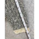 Chico's  Women's Knit Blazer Gray Crochet Marled Open Front Size 1 Fringe Hem Photo 8