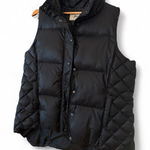 G.H. Bass Black Down Feather Puffer Vest Women’s Size XL Quilted Hooded Warm Photo 0