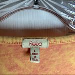 Reba  Orange Dye/Vintage Wash Print 3/4 Sleeve Top size L Photo 1