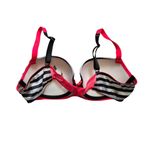 Victoria's Secret Very Sexy Push Up Black White Striped Underwire Bra Size 34C Photo 2