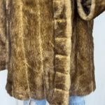 Pamela Mccoy faux fur size Small women's dark brown color coat Photo 3