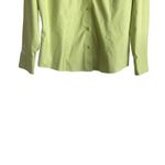 Chico's ‎ Women Cotton Top L Green Cotton Fitted Button Up Stretch Office Travel Photo 7