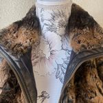 Big Chill faux‎ fur/ faux leather vest​ Brown Size M Photo 1