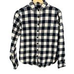 Tradlands Buffalo Plaid Flannel Shirt Black White 100% Cotton Made in USA XS Photo 0