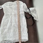 Pretty Little Thing White Lace Flare Sleeve Bardot Bodycon Dress Size 2 NWT Photo 11