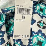 Lucky Brand Maxi Dress Long Smocked Tiered White Turquoise Ruffle Boho Medium Photo 13