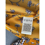 West Kei West‎ Kei Mustard Floral Tie-Front Blouse Size M Photo 8