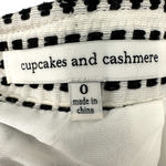 Cupcakes and Cashmere  | Size 0 | Textured Lined Black and White Knit Skirt Skort Photo 7