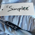 Simplee Apparel  Light Blue Polka Dot Tiered Maxi Dress Photo 3