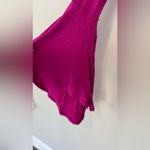 Free People  We the Free What A Babe Top fuchsia ruched Top Size Small Photo 5