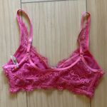 Free People  Pink Lace Bralette Intimates Size Small Photo 2