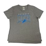 NFL  Detroit Lions Women's Short Sleeve Scoop Neck T-Shirt in Gray, 2XL Photo 0