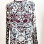 Free People  Lace High Neck Long Sleeve Top Boho Bohemian Medium Photo 0